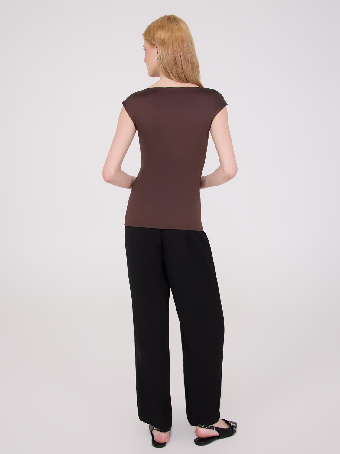 Double Layer Boat Neck Sleeveless Top