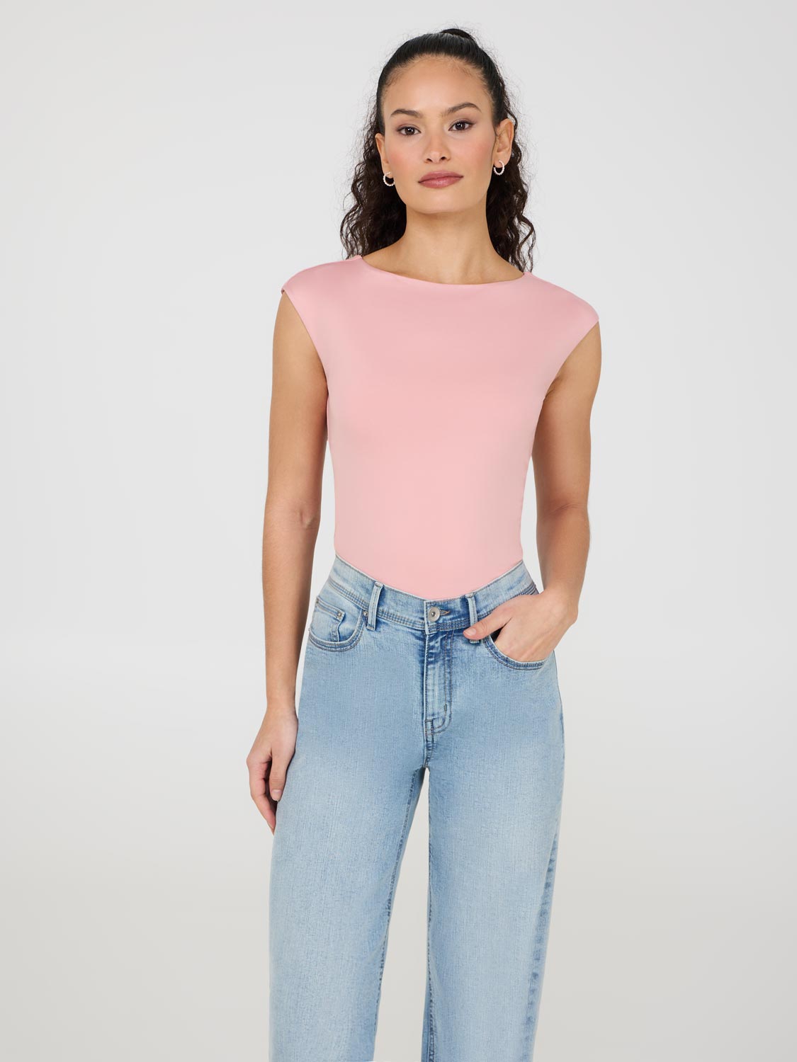 Double Layer Boat Neck Sleeveless Top