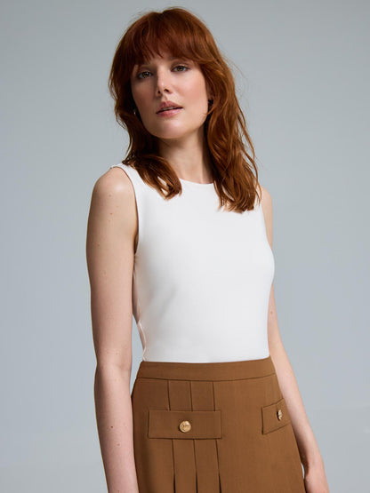 Double Layer High Neck Tank Top