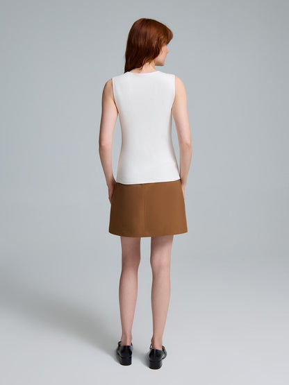 Double Layer High Neck Tank Top