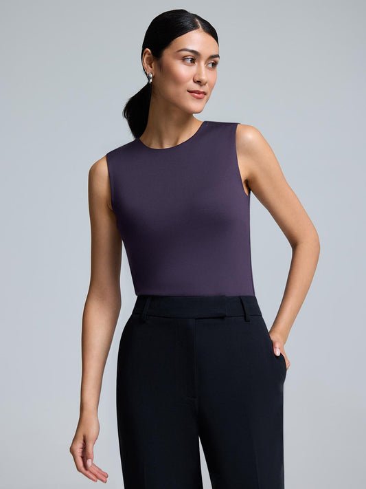 Double Layer High Neck Tank Top