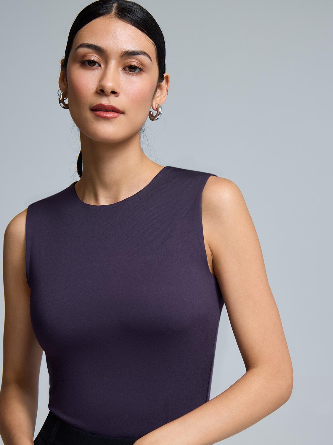 Double Layer High Neck Tank Top
