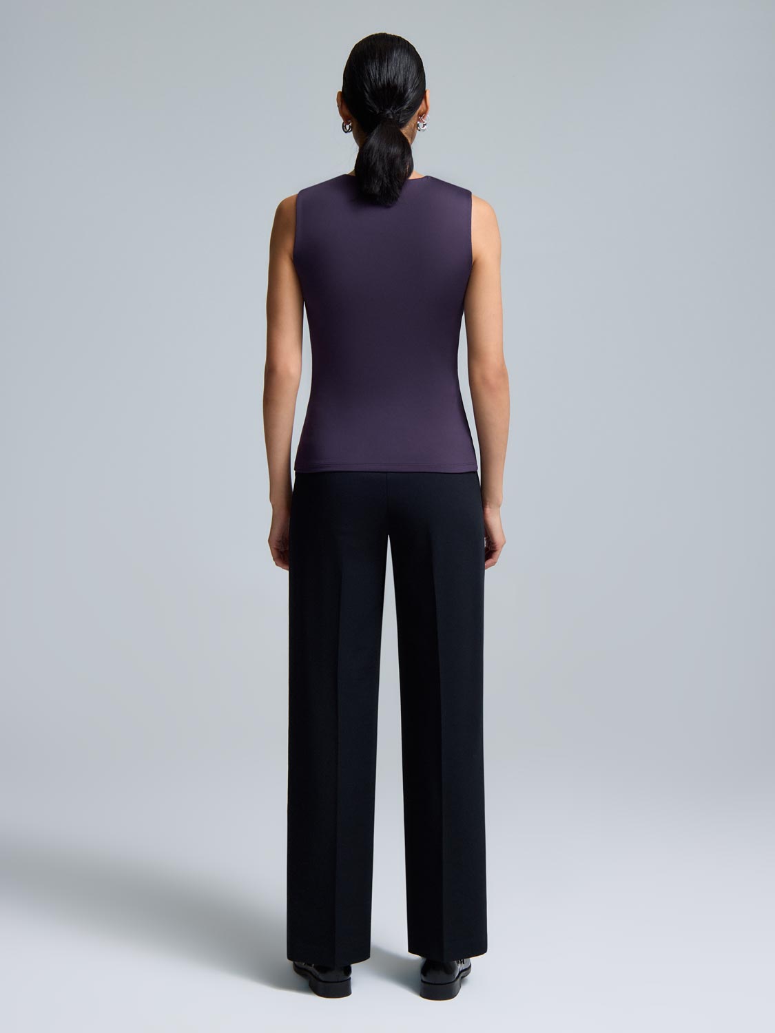 Double Layer High Neck Tank Top