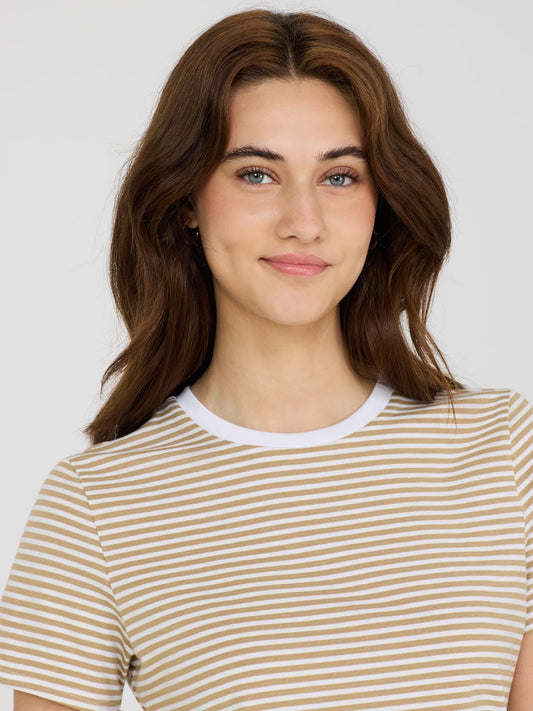 Striped Short Sleeve Crew Neck T-Shirt