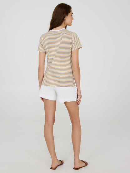 Striped Short Sleeve Crew Neck T-Shirt